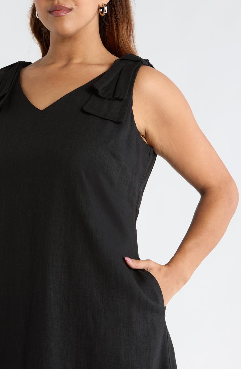 CeCe V-Neck Minidress, Alternate, color, Rich Black