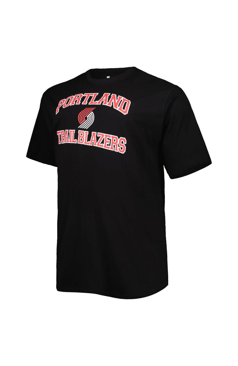 PROFILE Men's Black Portland Trail Blazers Big & Tall Heart & Soul T-Shirt, Alternate, color, Black