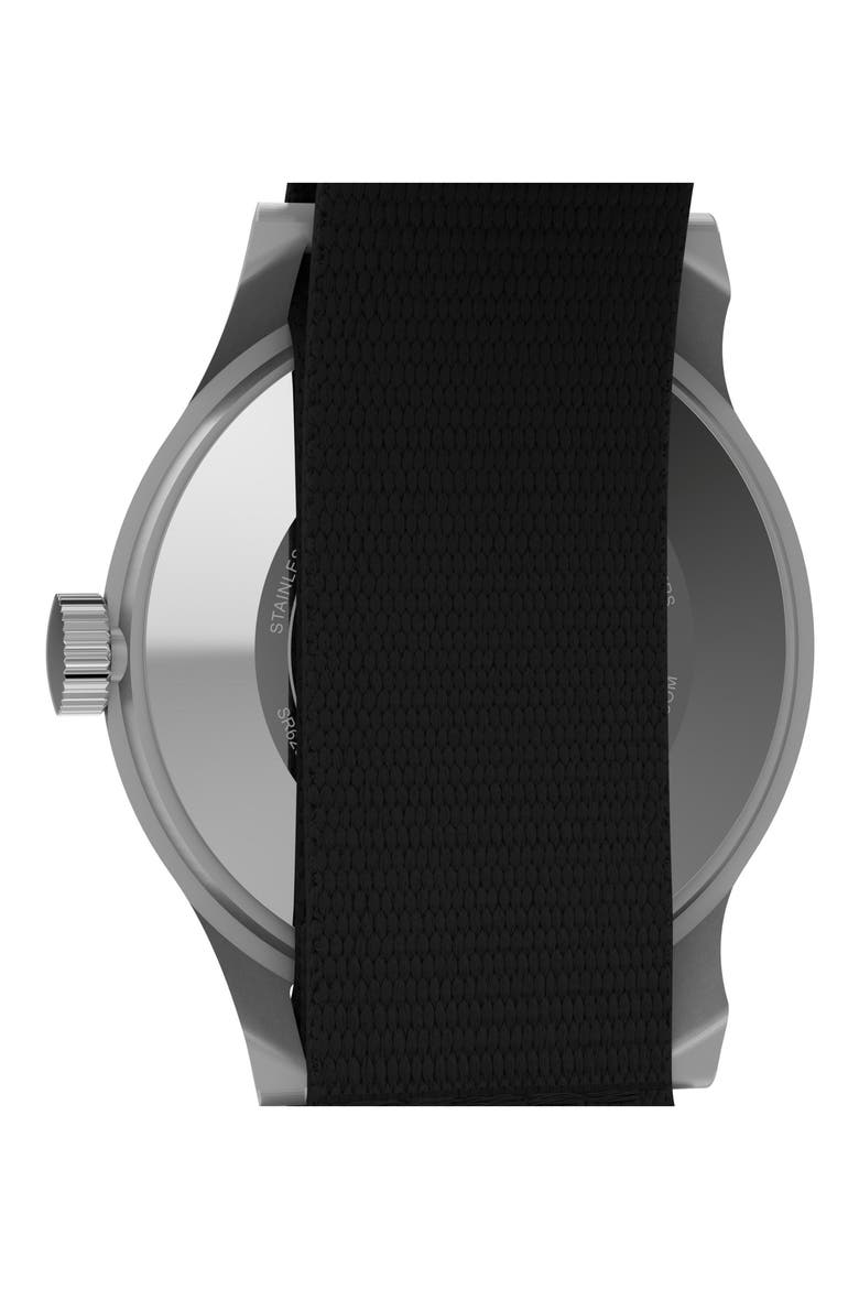 Peanuts Snoopy MK1 Racing Fabric Strap Watch, Alternate, color, BLACK