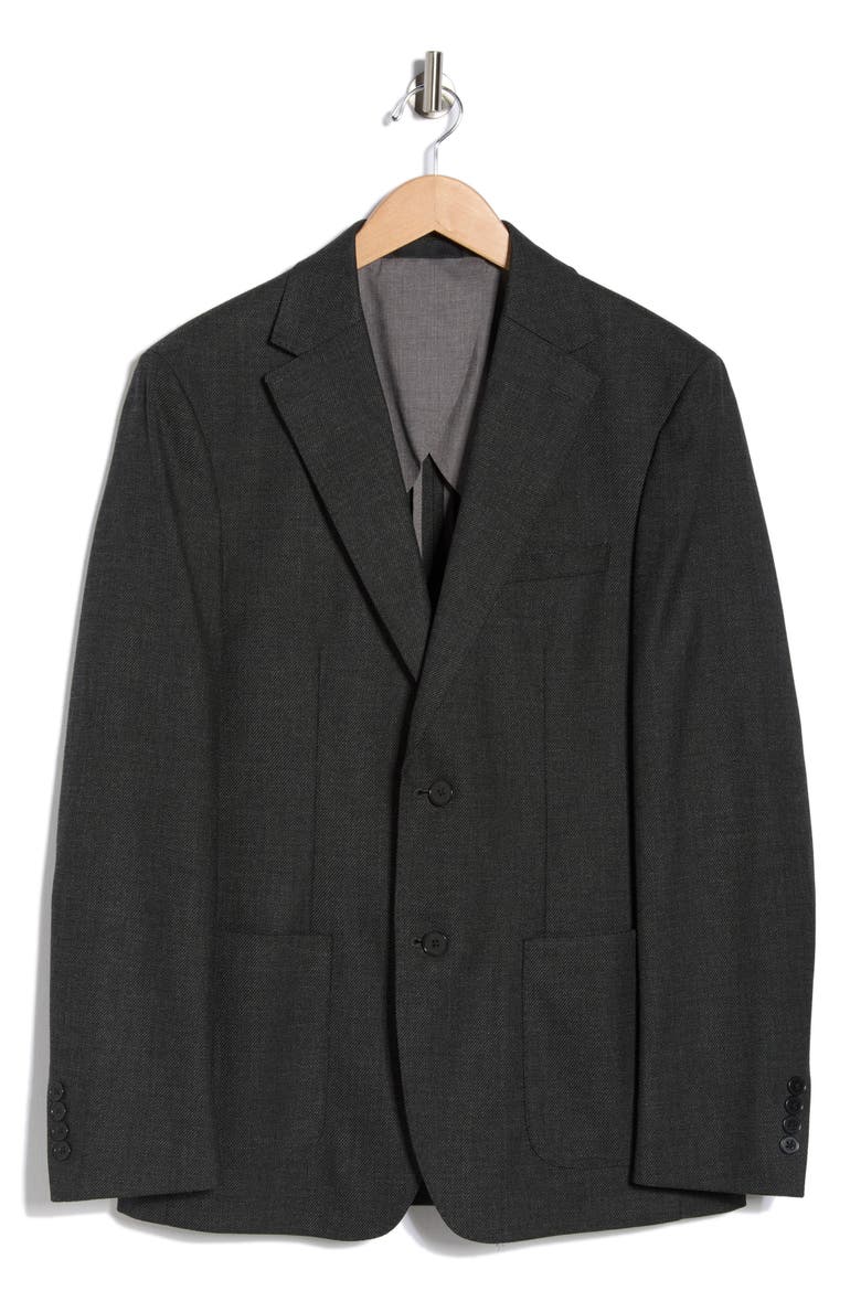 Two-Button Sport Coat, Alternate, color, DARK BROWN