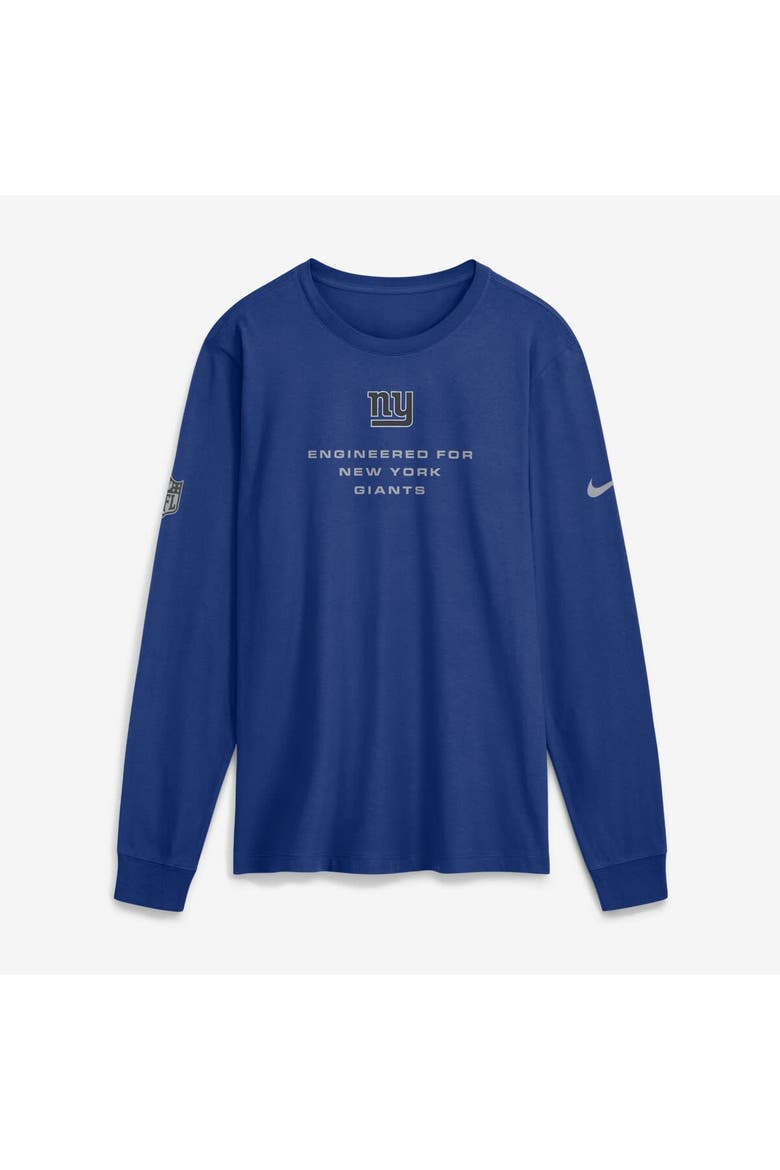 Men's Nike Royal New York Giants Sideline Bold Arch Star Dri-FIT Long Sleeve T-Shirt, Main, color, Royal