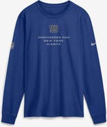 Nike Men's Nike Royal New York Giants Sideline Bold Arch Star Dri-FIT Long Sleeve T-Shirt