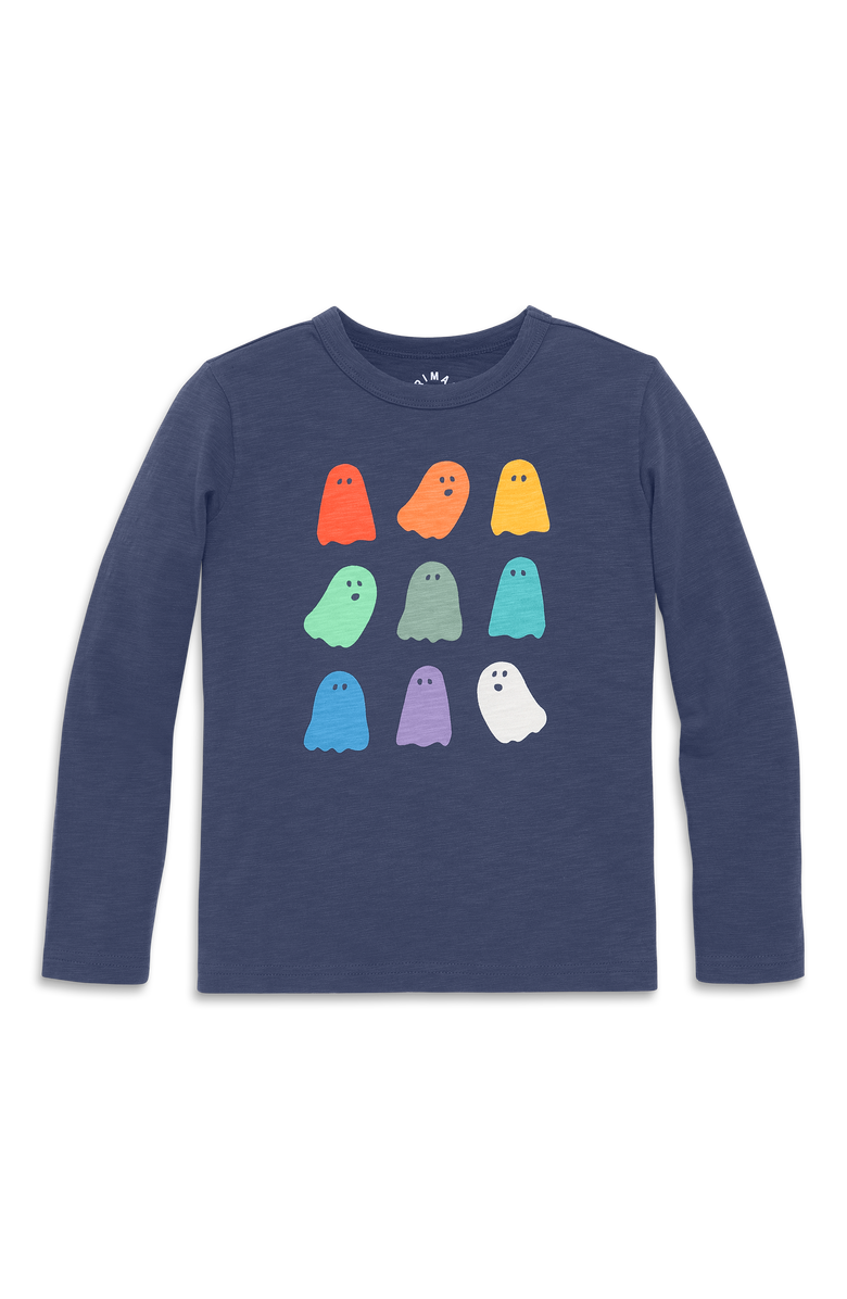 Primary Kids Long Sleeve Rainbow Ghosts Tee, Main, color, 