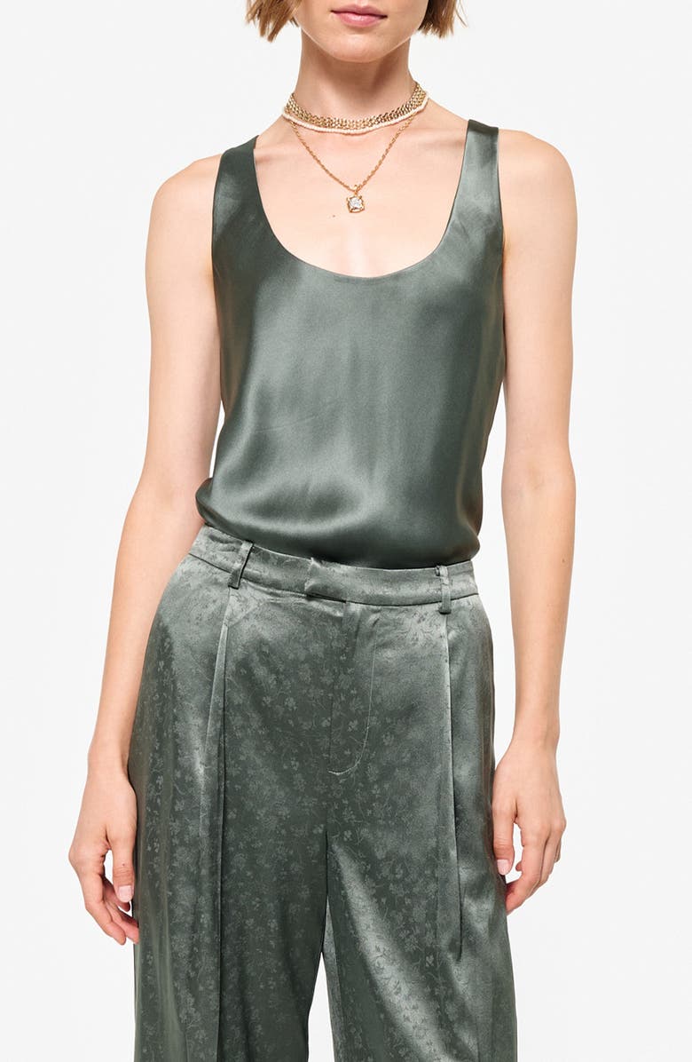 CAMI NYC Andressa Silk Shell, Main, color, Bayou