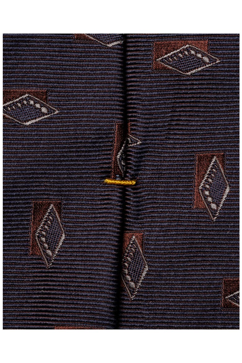 Diamond Woven Silk Tie, Alternate, color, DARK PURPLE