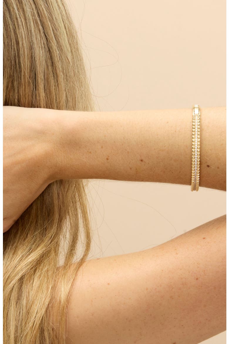Vivienne Pave Cuff Bracelet, Alternate, color, Gold