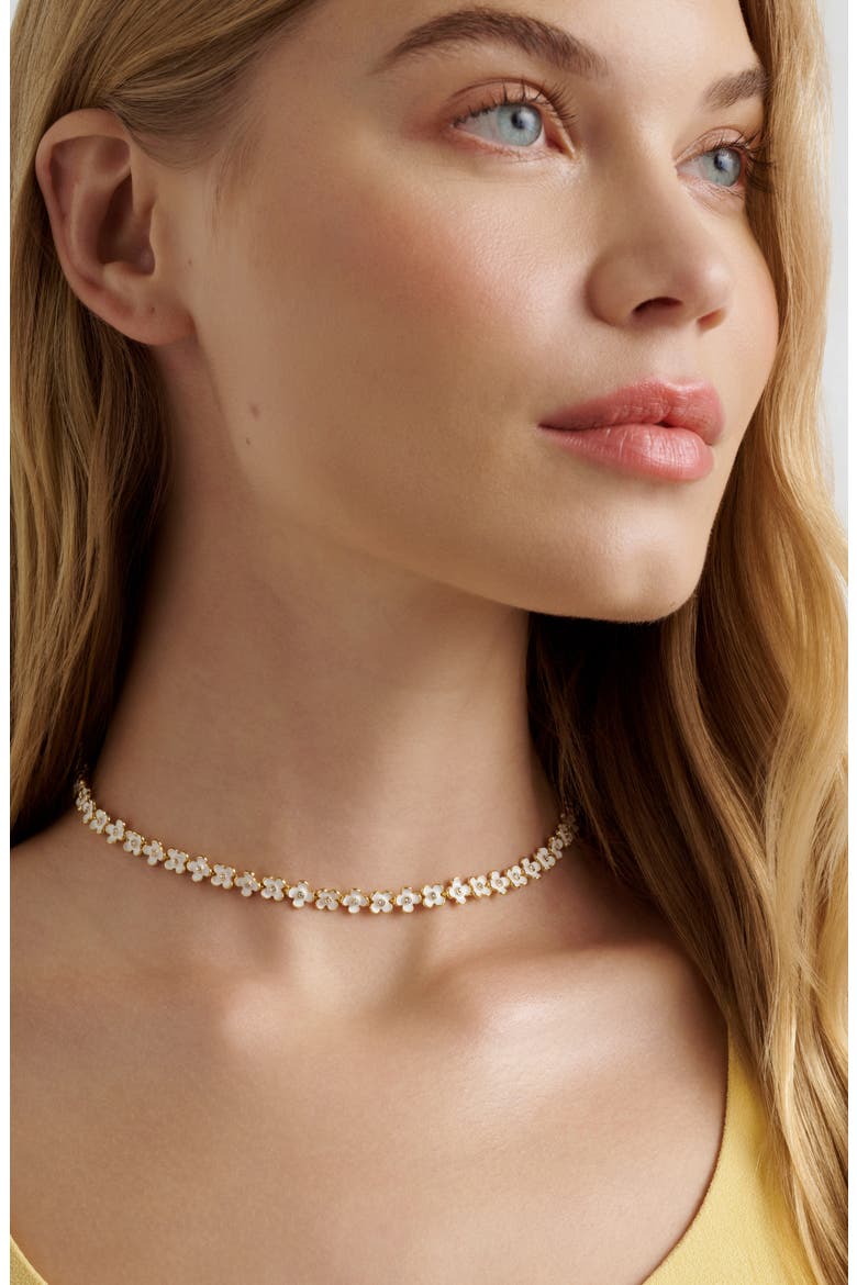 Gabriella Garland Choker Necklace, Alternate, color, METALLIC GOLD