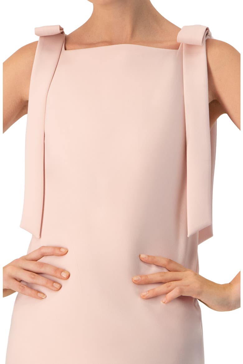 Short Solid Dress with Bow Straps, Alternate, color, Dusty Pink