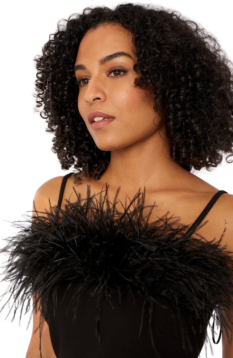 LIKELY Desi Feather Midi Dress, Alternate, color, 