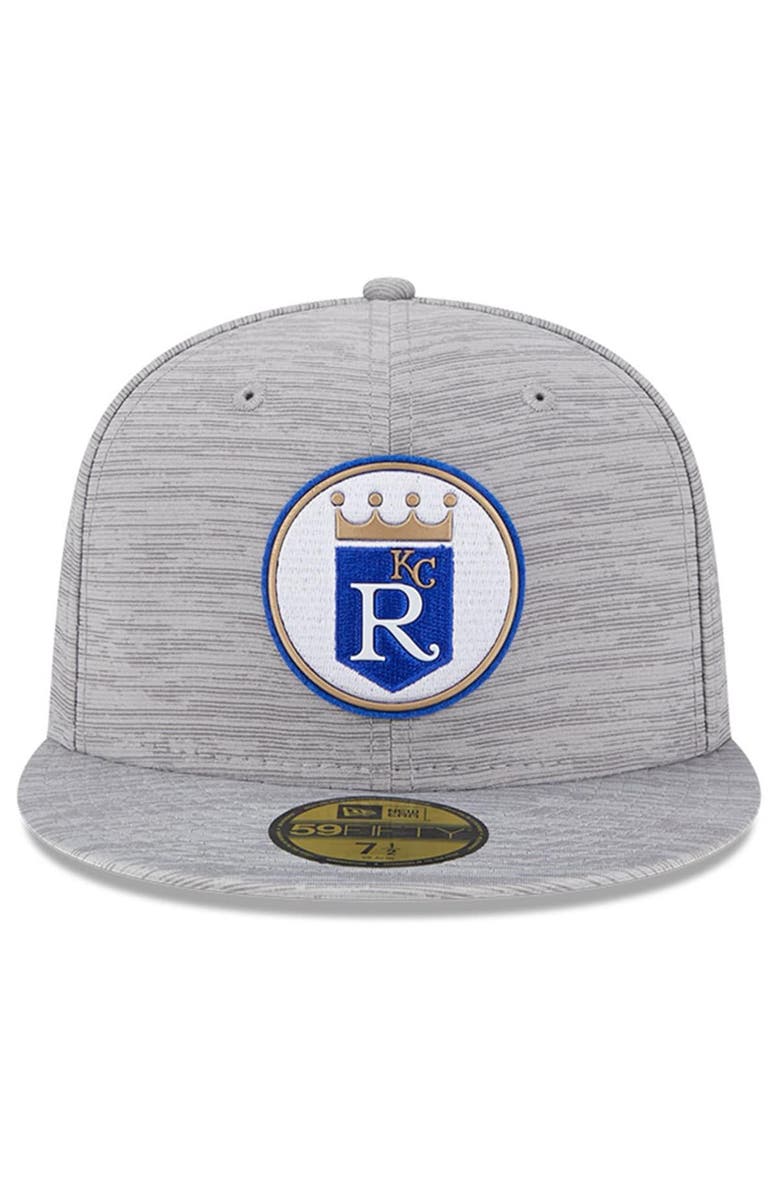 New Era Men's New Era  Gray Kansas City Royals 2023 Clubhouse 59FIFTY Fitted Hat, Alternate, color, 