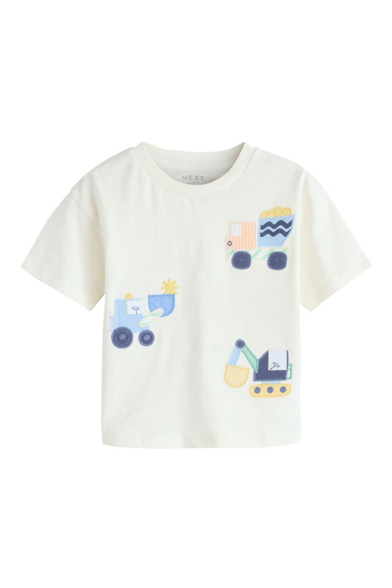 Kids' Digger Appliqué Cotton T-Shirt, Main, color, NEUTRAL
