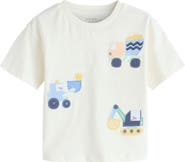 NEXT Kids' Digger Appliqué Cotton T-Shirt