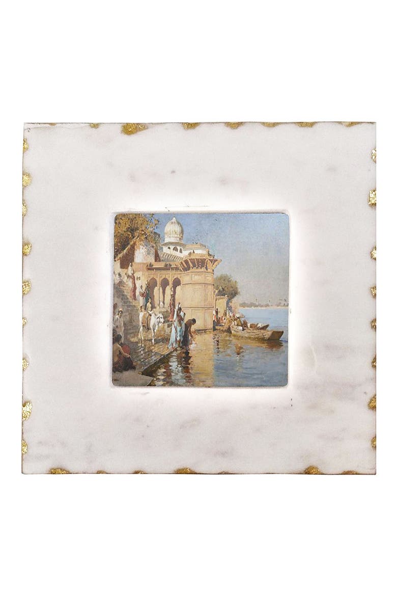 Claire Marble 4" x 4" Picture Frame, Main, color, WHITE