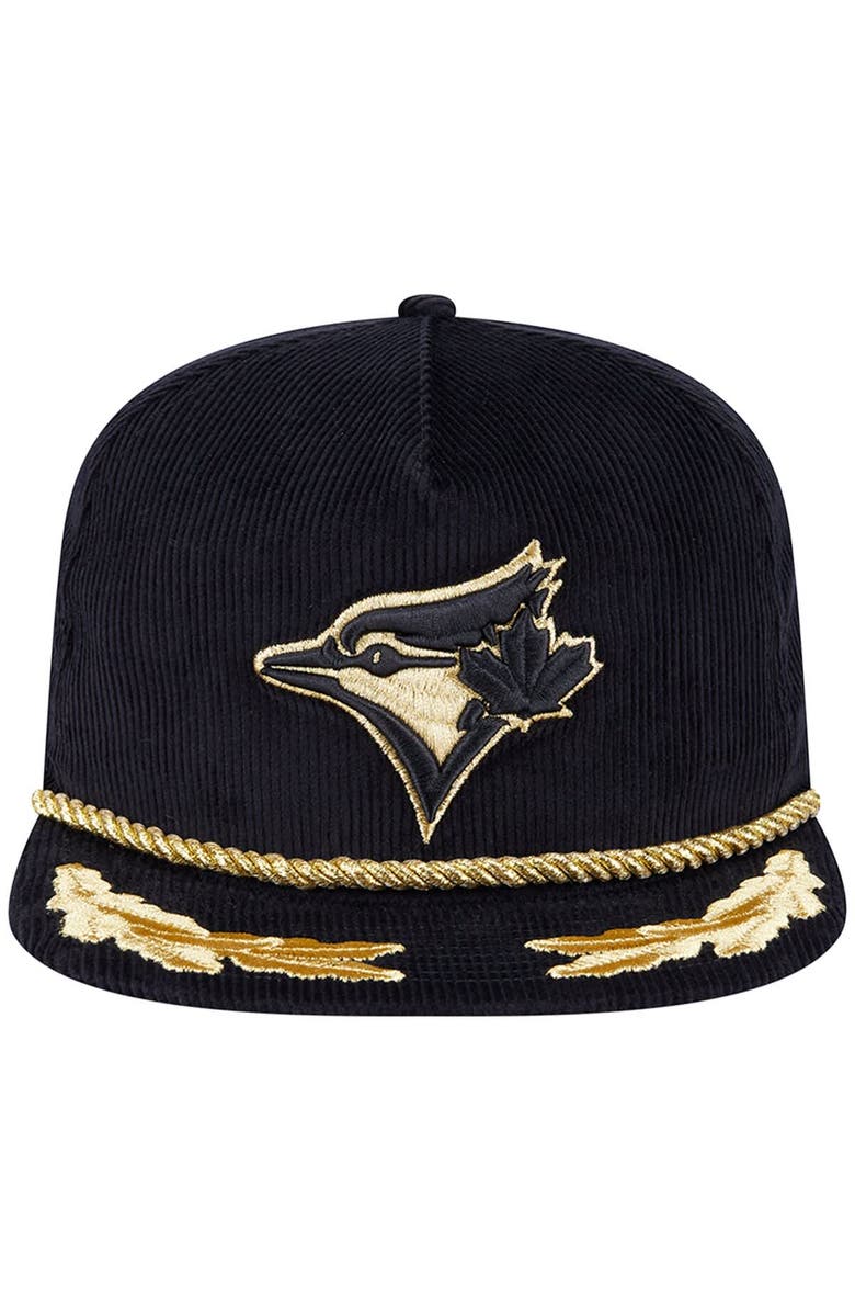 New Era Men's New Era Black Toronto Blue Jays Corduroy Filigree Golfer Adjustable Hat, Alternate, color,