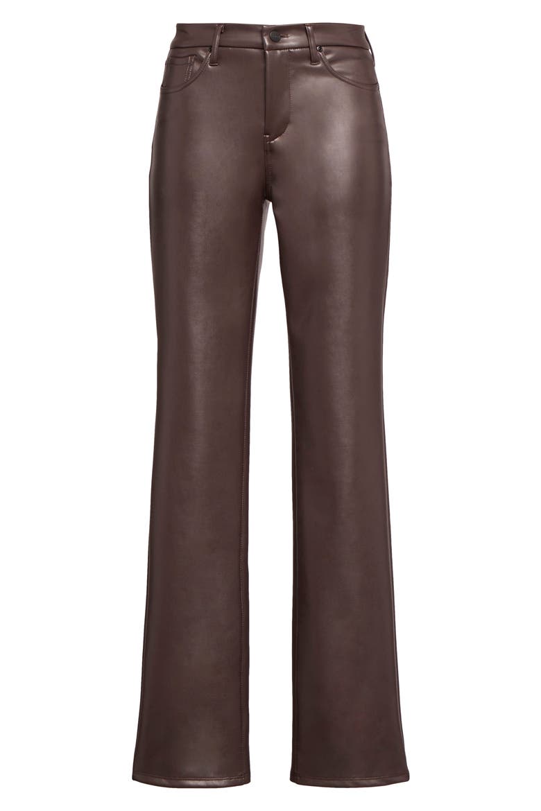 Marilyn Faux Leather Straight Leg Pants, Alternate, color, CORDOVAN