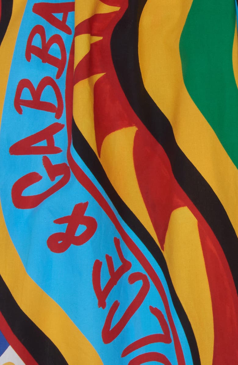 Dolce&Gabbana Kids' Carretto Siciliano Print Cotton Culottes, Alternate, color,