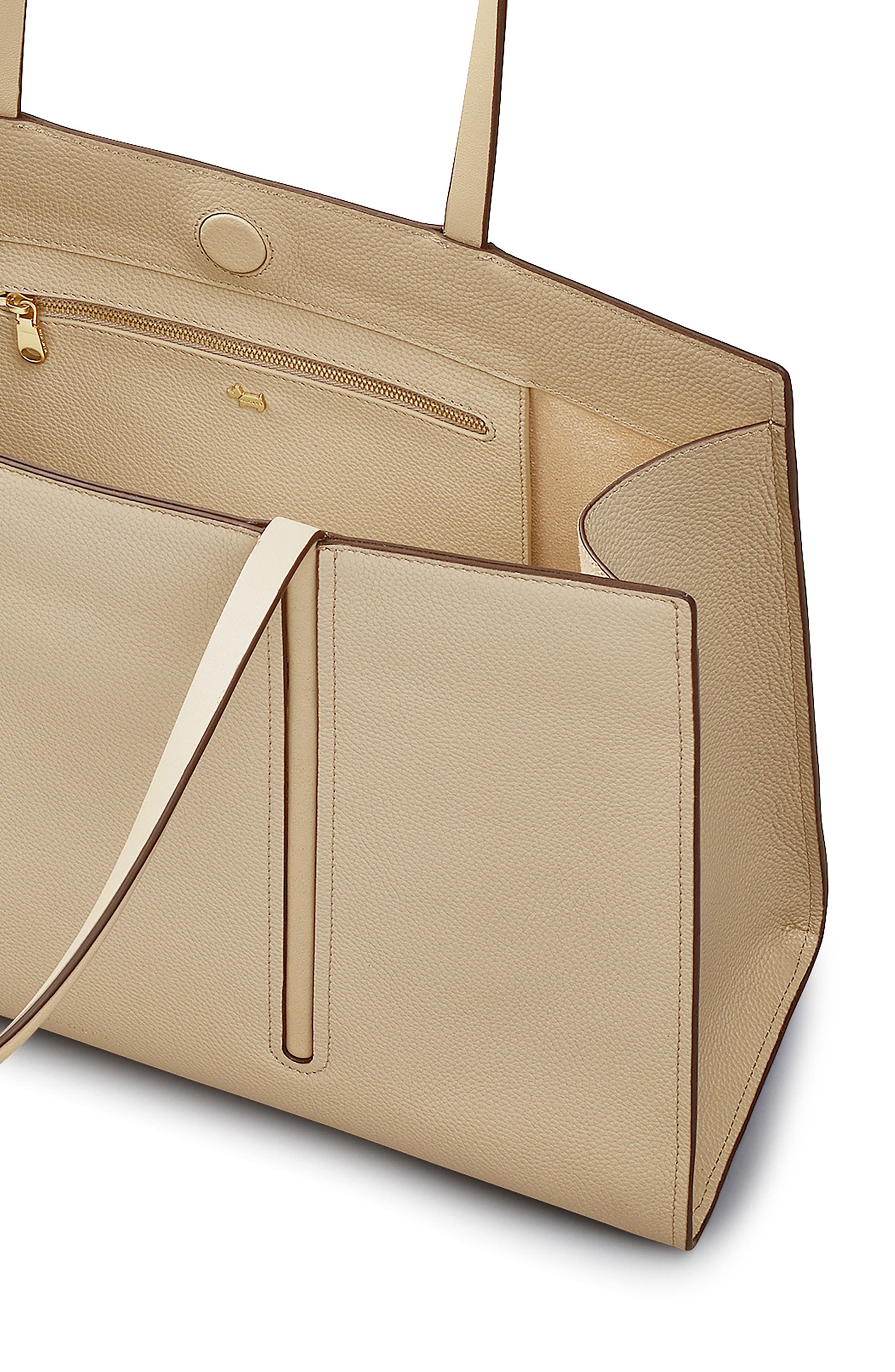 Radley Portland Place Large Open Top Leather Tote, Alternate, color, Stone