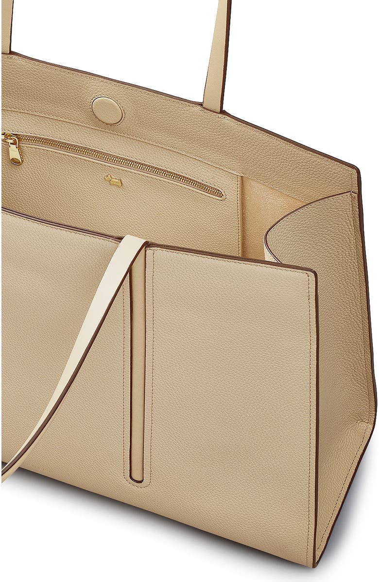 Radley Portland Place Large Open Top Leather Tote, Alternate, color, Stone