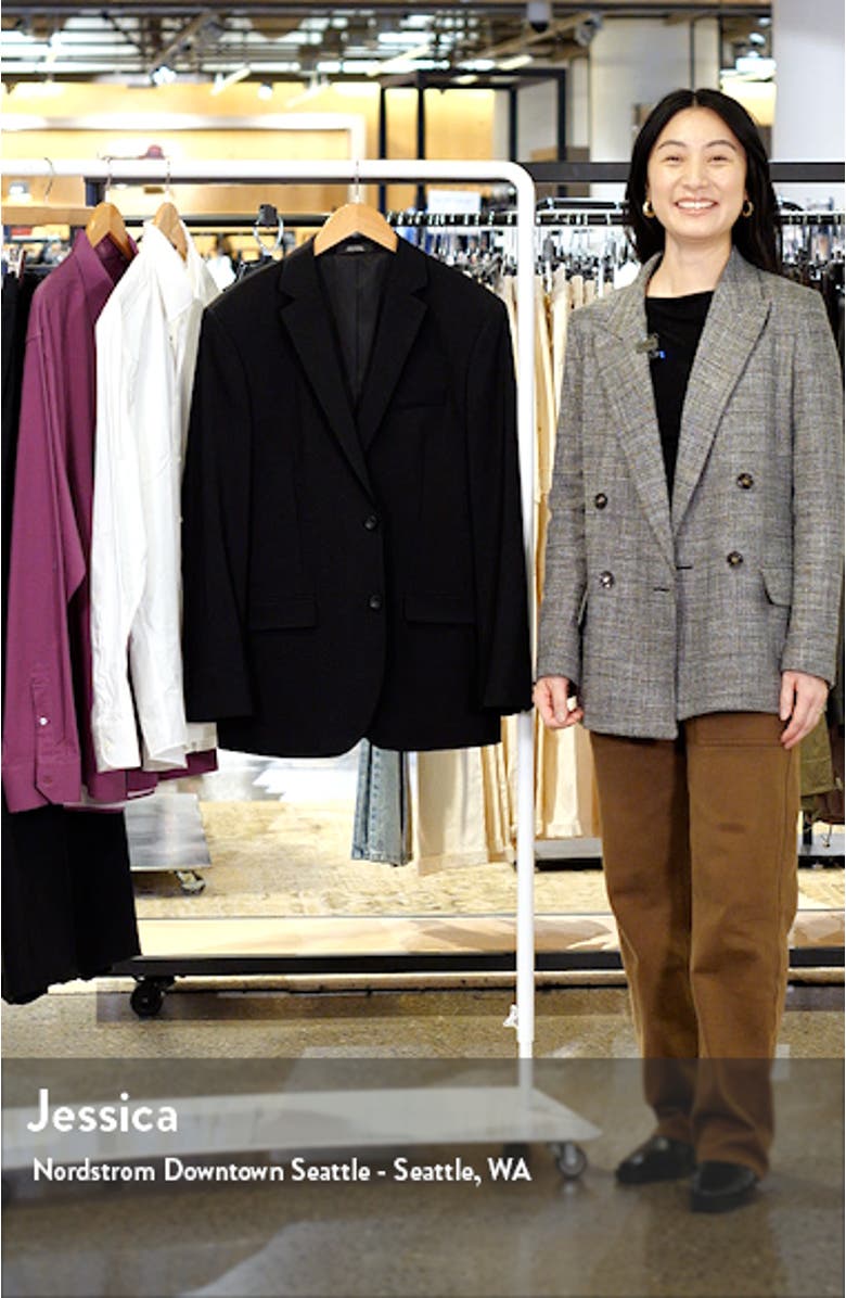 Trim Fit Solid Stretch Wool Suit Coat
