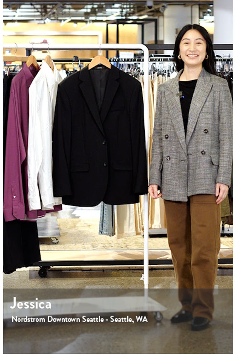 Henrik Trim Fit Solid Stretch Wool Suit Jacket video