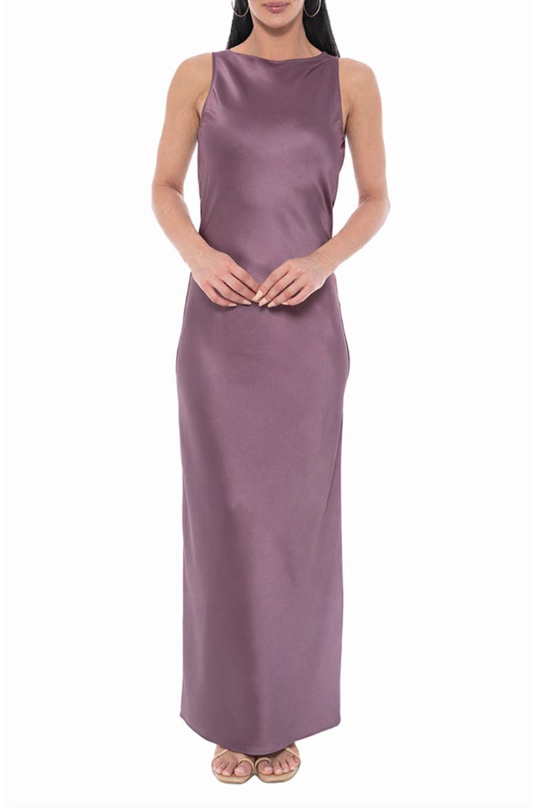 Satin Maxi Dress, Main, color, MINK