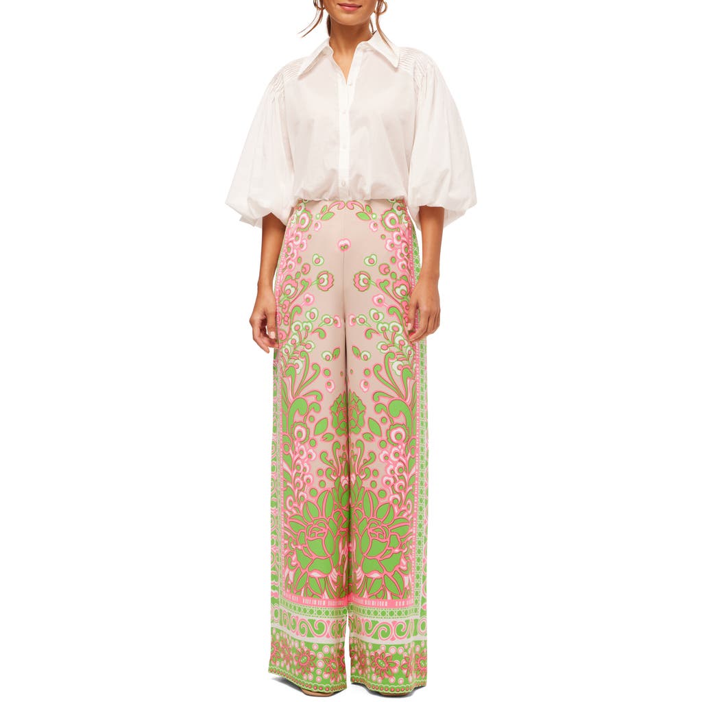 Shop Trina Turk Puff Sleeve Button Up Court Top In White