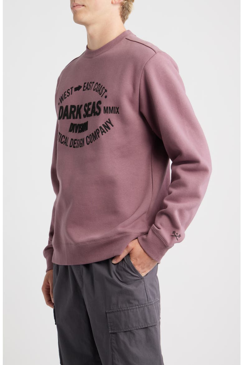 Waterloo Logo Appliqué Crewneck Sweatshirt, Alternate, color, ROSE