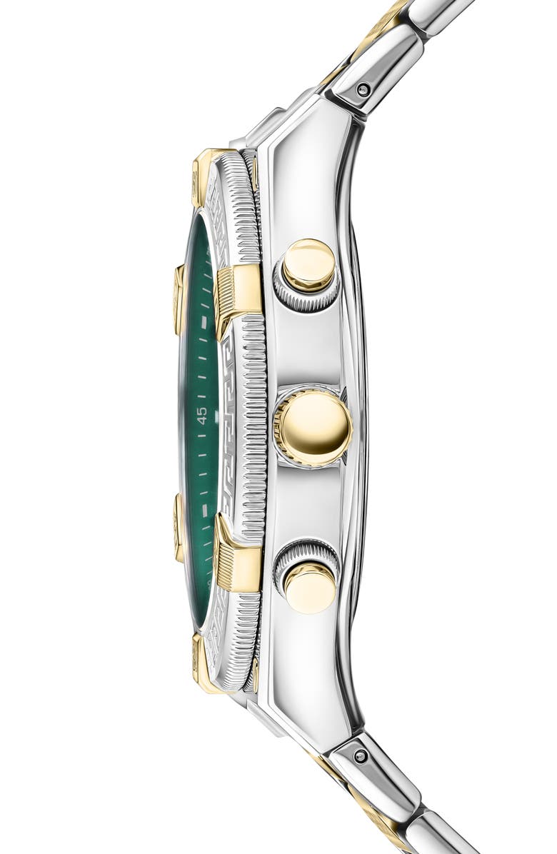 Versace V-Sporty Greca Chronograph Bracelet Watch, 46mm, Alternate, color, 