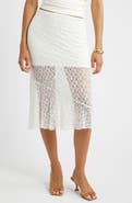 Open Edit Lace Midi Skirt