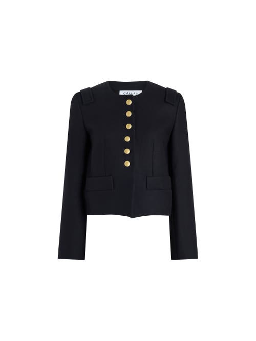 Callas Milano Aubrey Cropped Jacket In Black
