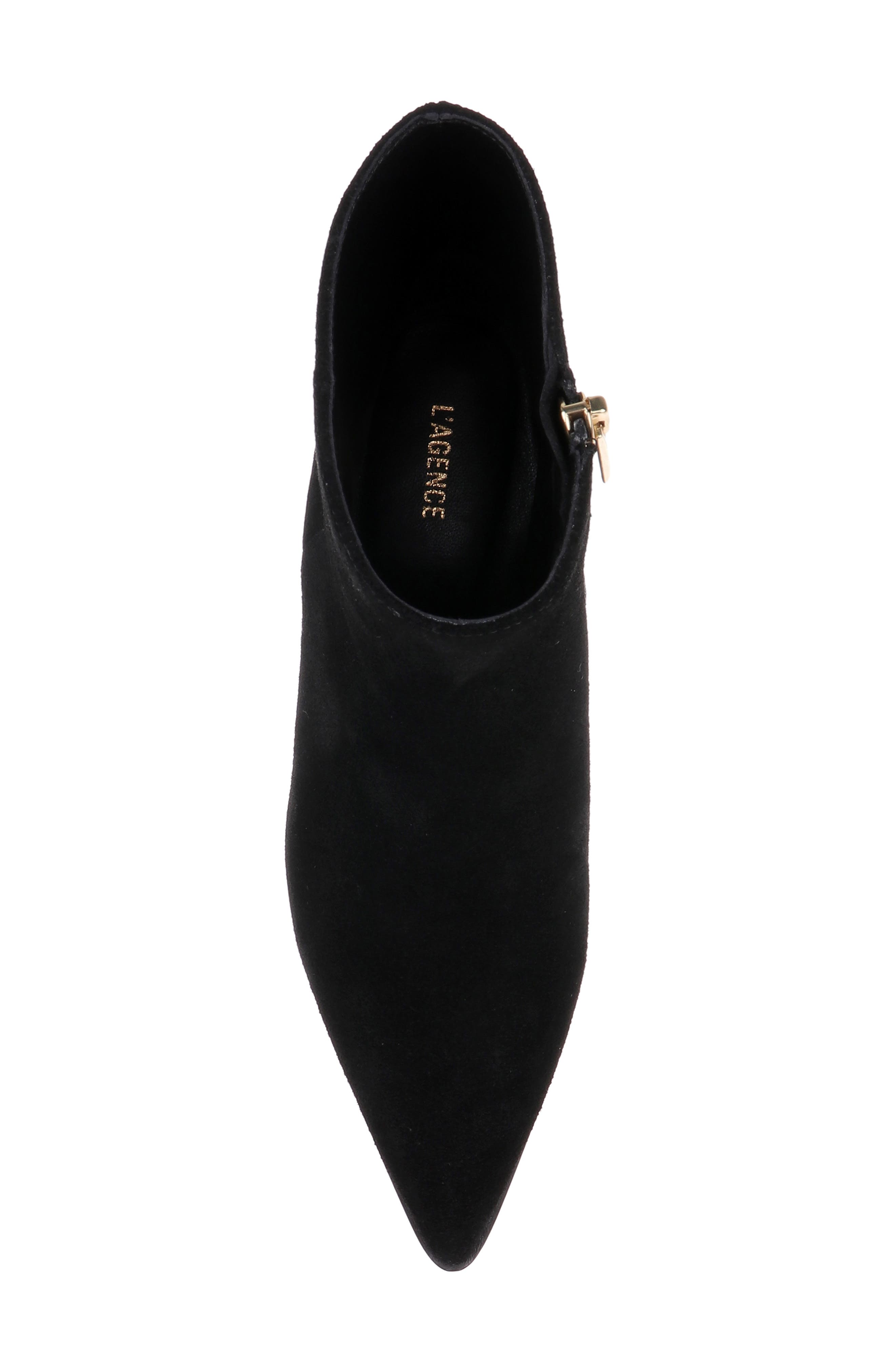 Vesey Pointed Toe Bootie, Alternate, color, BLACK SUEDE