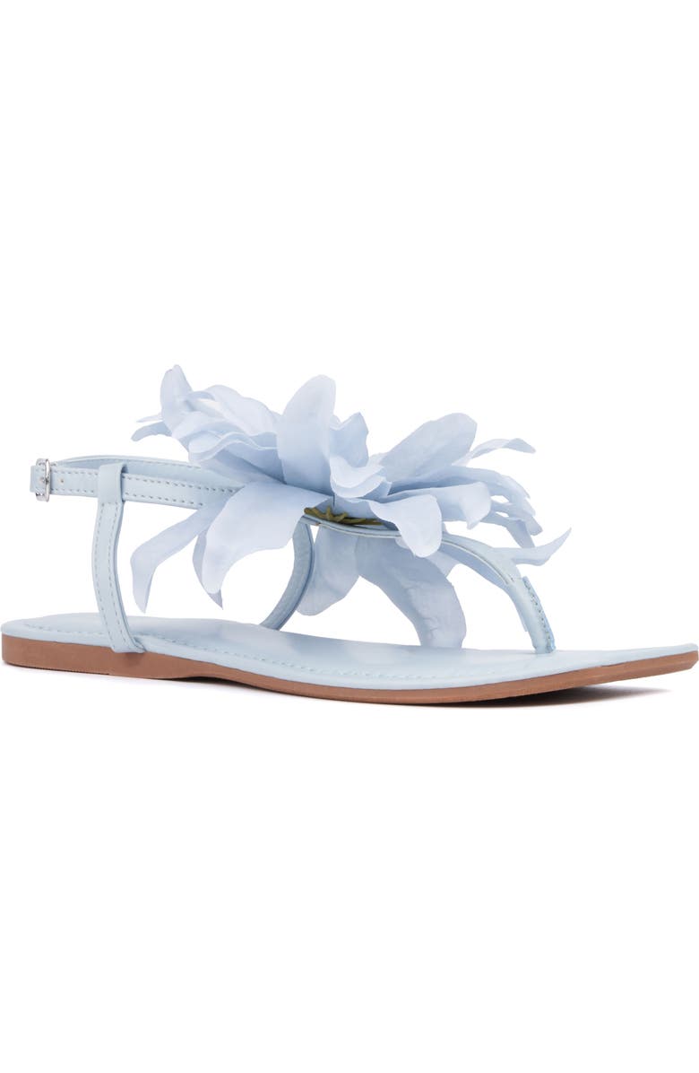 NEW YORK AND COMPANY Flora Sandal, Main, color, Pastel Blue