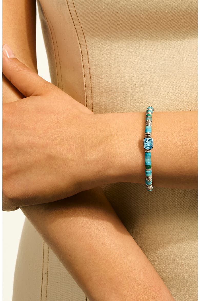 Heishi Bracelet, Alternate, color, SWISS BLUE TOPAZ