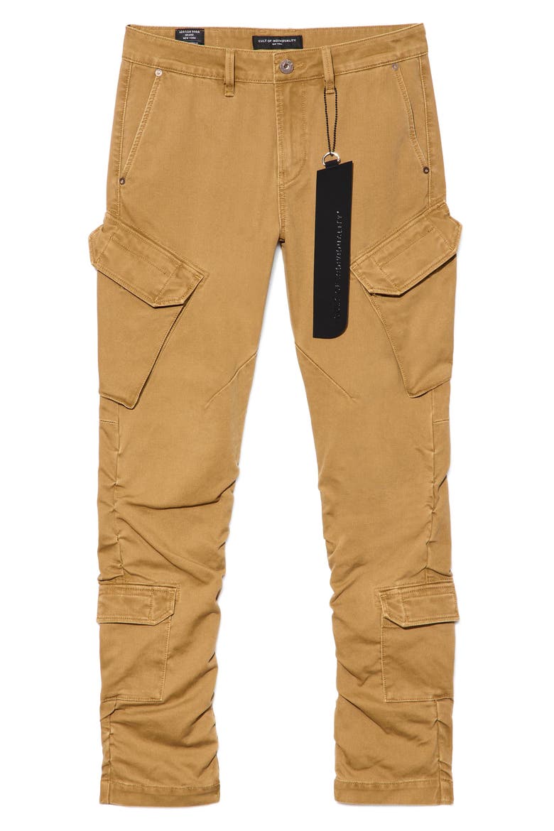 Rocker Slim Straight Cargo Pants, Alternate, color, BROWN SUGAR