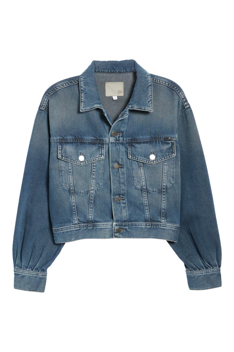 Mirah Denim Trucker Jacket, Alternate, color, KING STREET