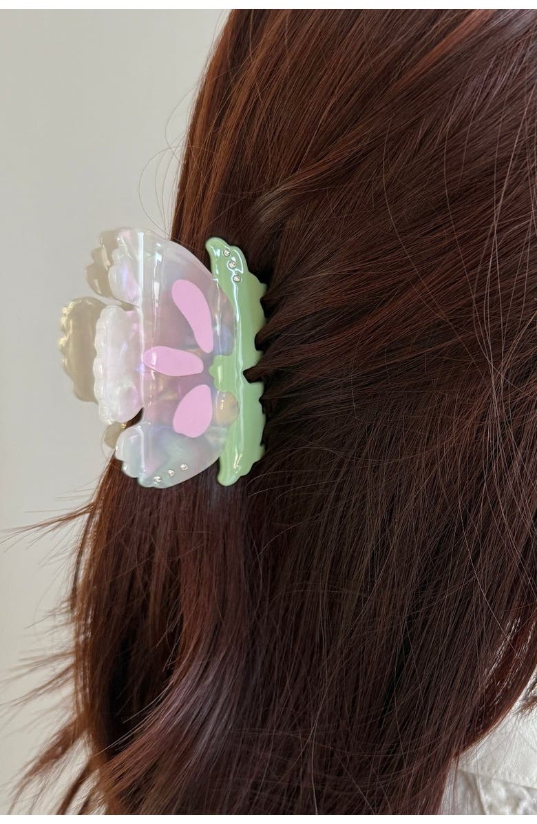 Centinelle Tropical Orchid Hair Claw, Alternate, color, Green