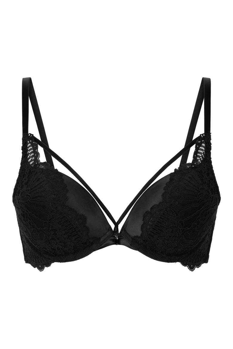 Whitney Padded Underwired Maximizer Bra, Alternate, color, CAVIAR