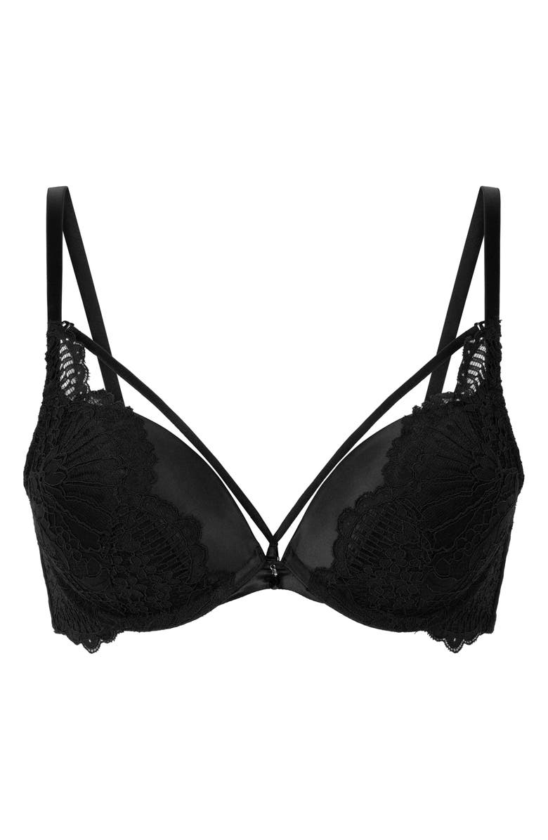 Hunkemöller Whitney Padded Underwired Maximizer Bra, Alternate, color, Caviar
