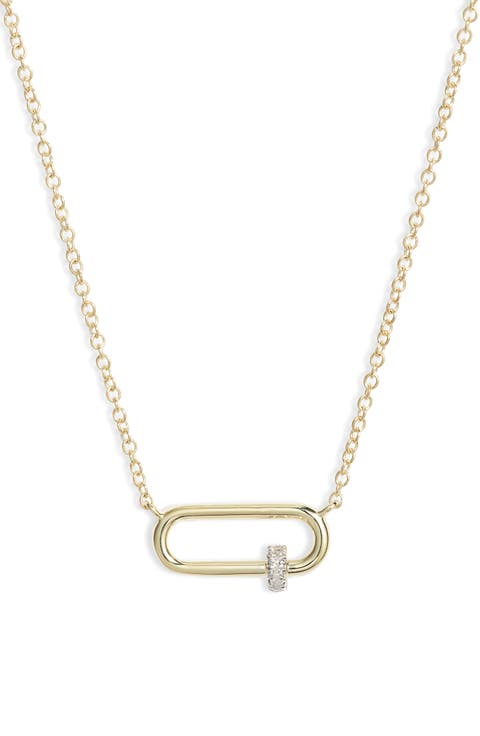Diamond Lock Necklace