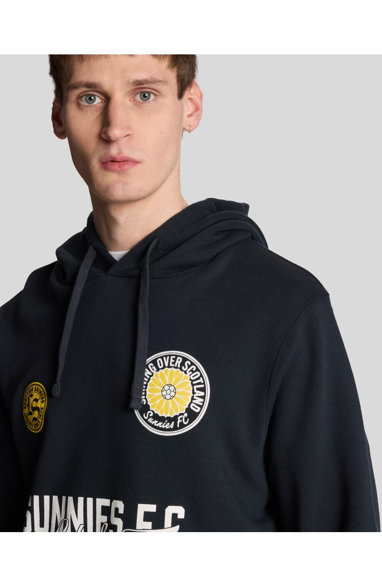 Lyle & Scott Sunnies FC Graphic Pullover Hoodie, Alternate, color, Dark Navy