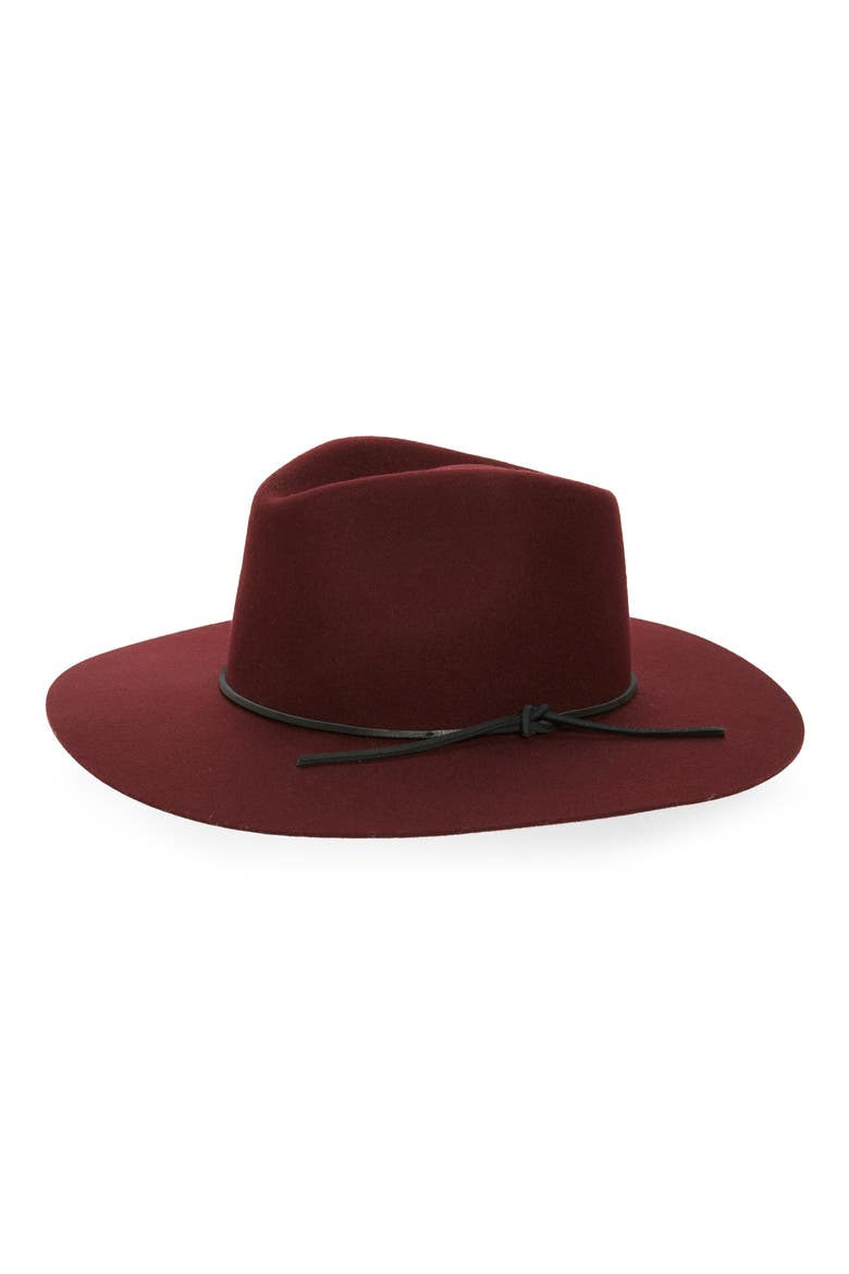 Kacy Fedora Hat, Main, color, WINE