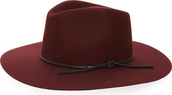 rag & bone Kacy Fedora Hat Rag & Bone Kacy Fedora in Merlot | REVOLVE main image 3
