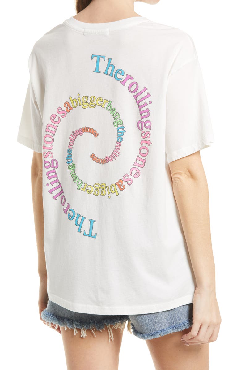 Daydreamer Rolling Stones Spiral Boyfriend Graphic Tee, Alternate, color, 