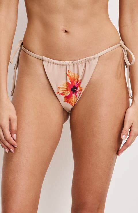 Satin Tiny Ties Bikini Bottoms (Regular & Plus)