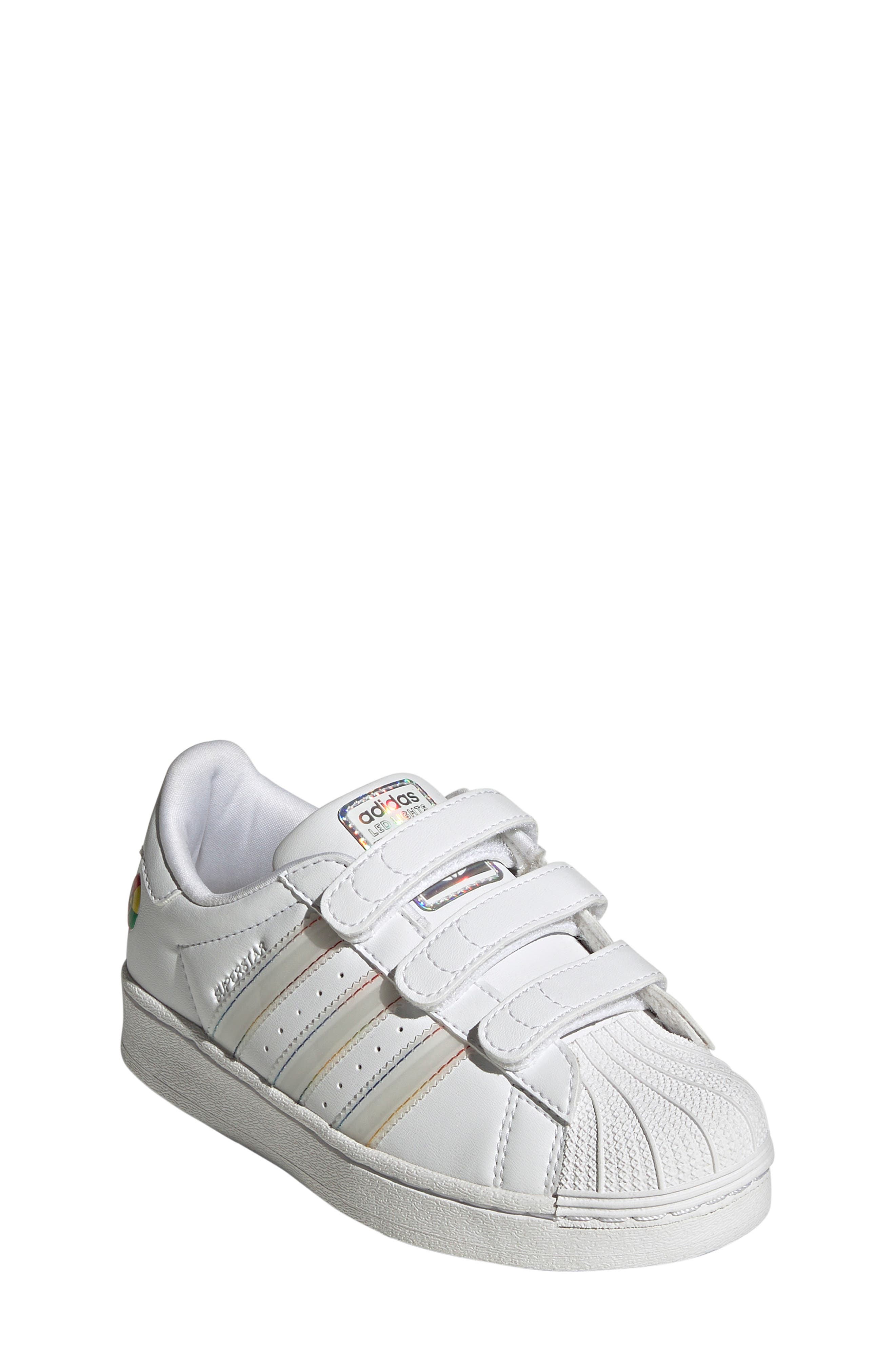 adidas Kids' Superstar LED Light-Up Sneaker, Main, color, 