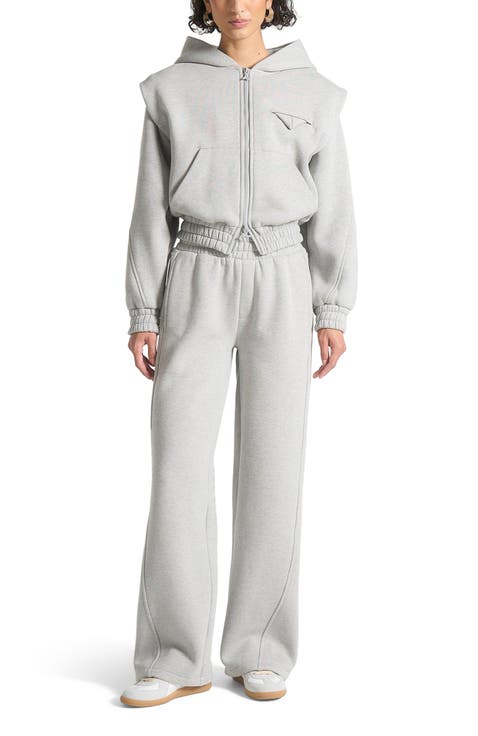 Louna Wide Shoulder Zip Through Hoodie