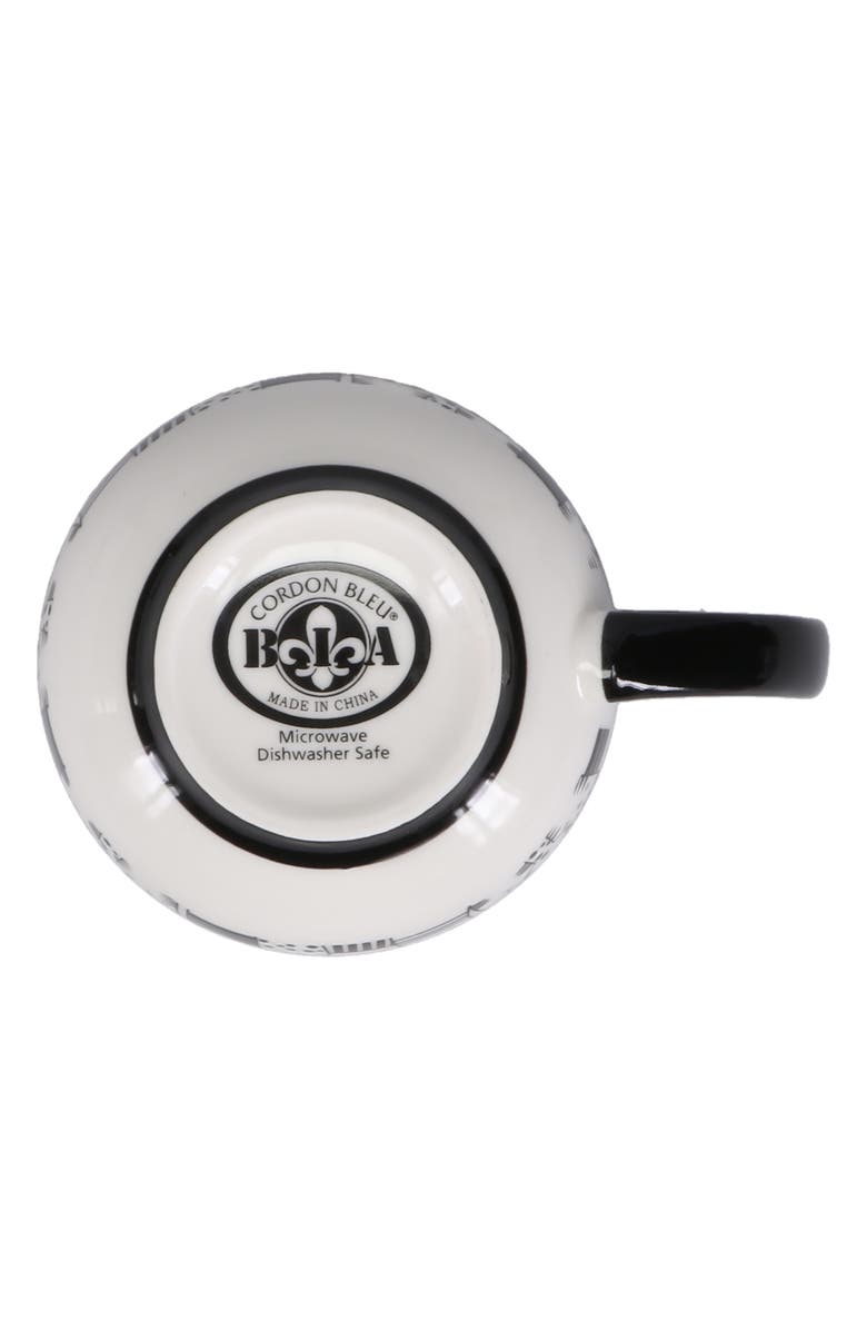 BIA Cordon Bleu Paws Cafe Set of 4 Porcelain Mugs, Alternate, color, Black/ White