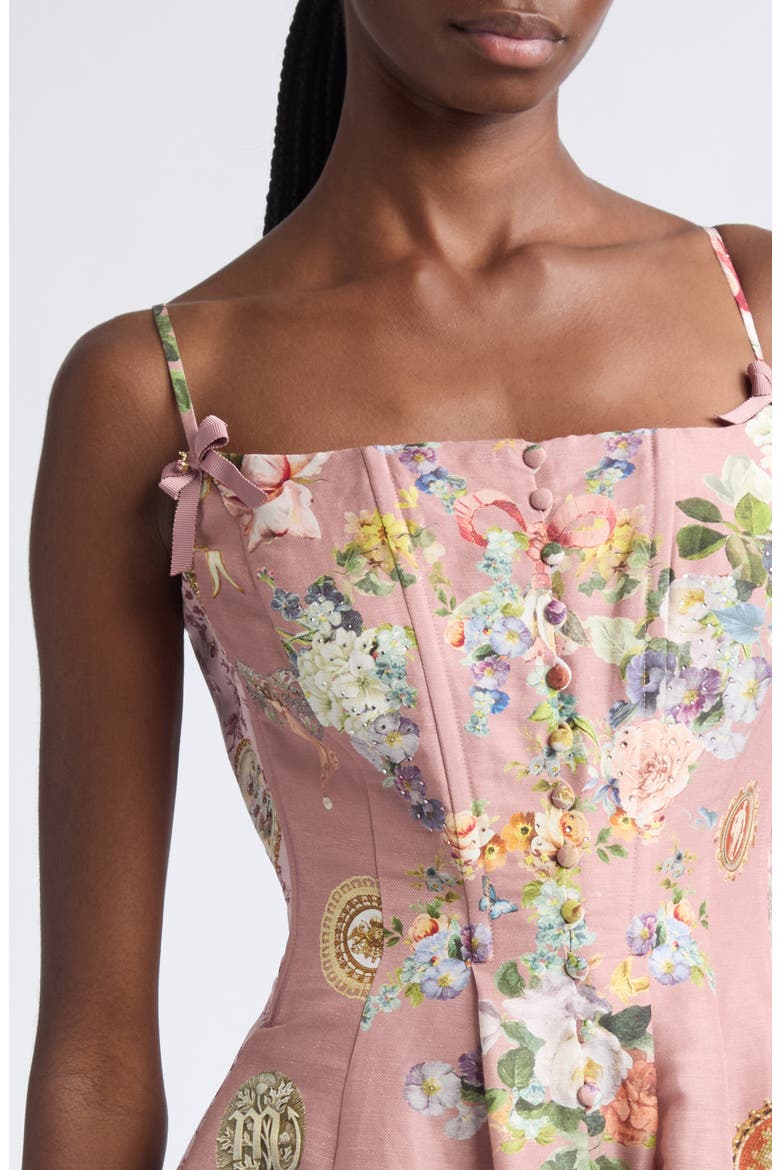Asymmetric Multi Frill Silk Dress, Alternate, color, CHAMBER OF BLOOMS