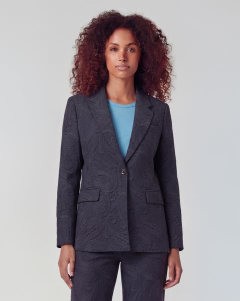 Crochet Paisley Womens Tailored Blazer