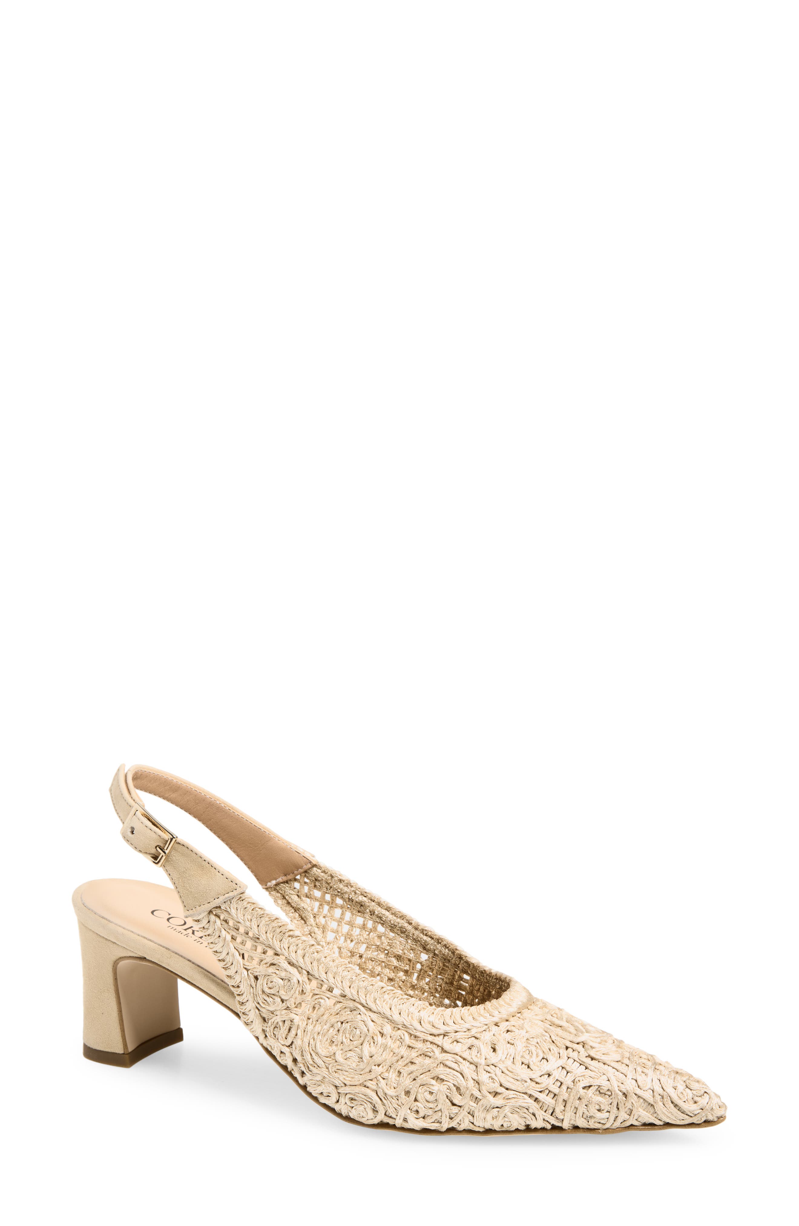 Cordani Nikole Slingback Pointed Toe Pump, Main, color, Beige